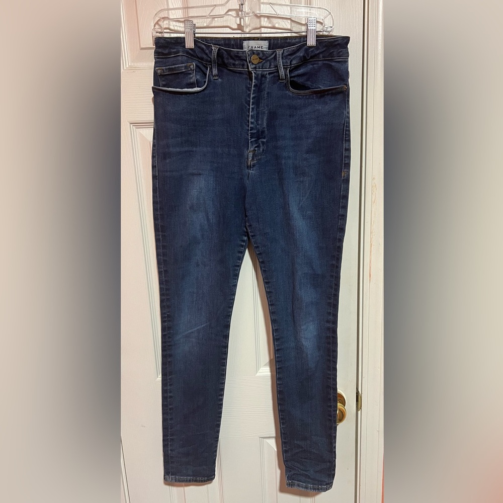 Frame Denim Blue Skinny Jeans Classic Fit
